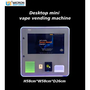 Micron smart desktop mini electronic cigarette vape vending machine with card reader age checker accept customize